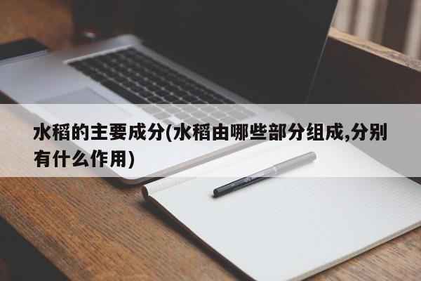 水稻的主要成分(水稻由哪些部分组成,分别有什么作用)